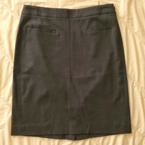 Theory Black Wool Pencil Skirt Above Knee size 0